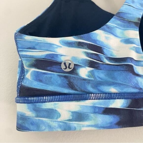 Lululemon Time to Sweat Sports Bra in Tidal Multi Blue 6 - Picture 6 of 8